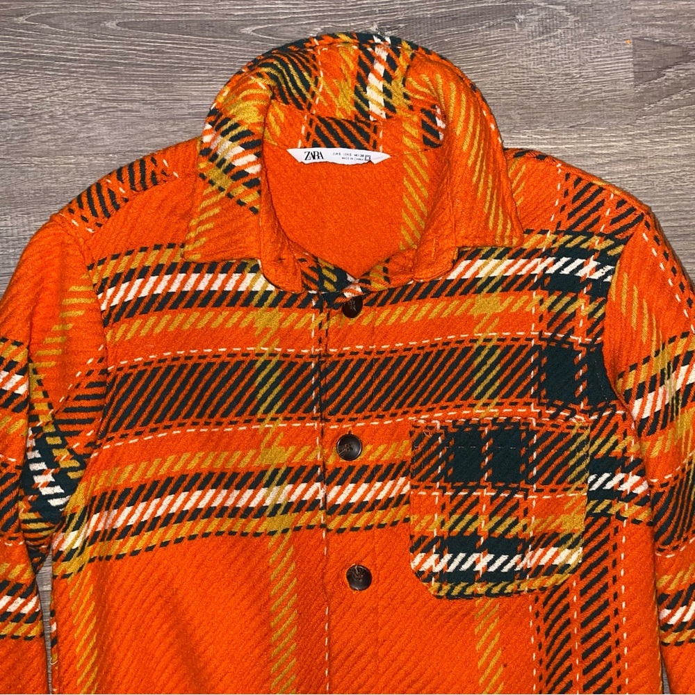 Zara Plaid Overshirt - Picture 4 of 8